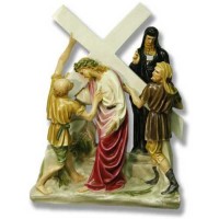 Jesus & Simon The Cyrene Station # 5 - Lightweight Fiberglass Resin - Statue Jesus & Simon The Cyrene Station # 5 - Lightweight Fiberglass Resin - Statue