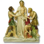 Jesus Is Stripped Station # 10 - Lightweight Fiberglass Resin - Outdoor Statue
