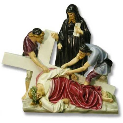 Jesus Falls The 3rd Time # 9 - Fiberglass - Outdoor Statue -  - F7749RLC