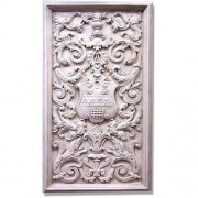 Renaissance Shield Panel 27 Fiber Stone Indoor/Outdoor Garden Statue Renaissance Shield Panel 27 Fiber Stone Indoor/Outdoor Garden Statue
