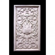 Renaissance Shield Panel 27in. - Fiberglass Resin - Outdoor Statue