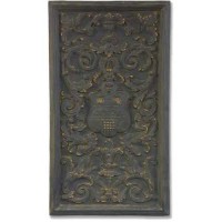 Renaissance Shield Panel 27 In. Fiberglass Resin - Outdoor Statue