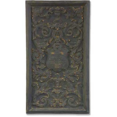 Renaissance Shield Panel 27 In. Fiberglass - Outdoor Statue -  - HF9371