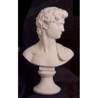 David Bust 15in. High - Fiberglass Resin - Indoor/Outdoor Statue