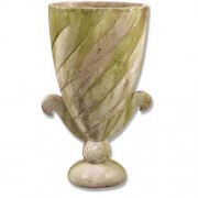 Flat Spiral Urn 35in. Fiberglass Resin Indoor/Outdoor Garden / Patio Statue
