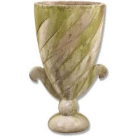 Flat Spiral Urn 35in. Fiberglass Resin Indoor/Outdoor Garden / Patio Statue