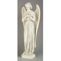 Angel Cari - Cross - 25in. Lightweight Fiberglass Resin Indoor/Outdoor Statue