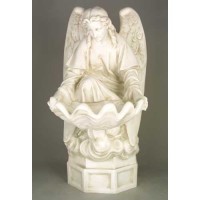 Fegana Angel - 32 Inch Lightweight Fiberglass Resin Indoor/Outdoor Church Statuary