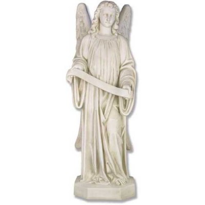 Banner Angel Right 48in. Fiberglass Indoor/Outdoor Garden Statue -  - F7413