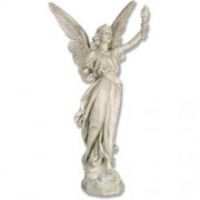 Angel Of Light 27in. (L) - Lightweight Fiberglass Resin - Indoor/Outdoor Statue
