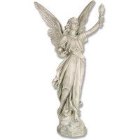 Angel Of Light 27in. (L) - Lightweight Fiberglass Resin - Indoor/Outdoor Statue