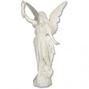 Angel Of Light 27 Inch Lightweight Fiberglass Resin Indoor/Outdoor Church Statuary