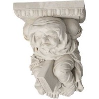 Monk Bracketbook 15 - Fiberglass Resin Indoor/Outdoor Garden Statue