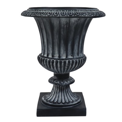 Large Fluted Urn 29in. Fiberglass In/Outdoor Garden Statue -  - F60122