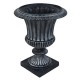 Large Fluted Urn 29in. Fiberglass In/Outdoor Garden Statue -  - F60122