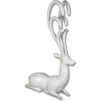 Fantasy Deer - Resting 64in. Lightweight Fiberglass Resin Indoor/Outdoor Statue