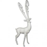 Fantasy Deer Head Tilted 88in. Lightweight Fiberglass Resin Indoor/Outdoor Statue
