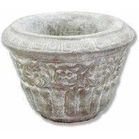 Aged Urn Round 12in. Fiberglass Resin Indoor/Outdoor Garden / Patio