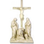 Jesus Is Crucified w/Cross Station #12 Lightweight Fiberglass Resin Outdoor Statue