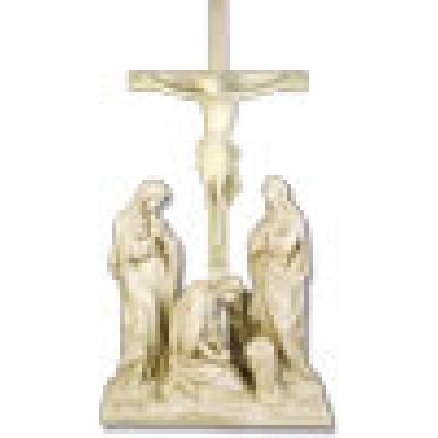 Jesus Is Crucified w/Cross Station #12 Fiberglass Outdoor Statue -  - F7752