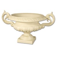 Emen Urn Large 12in. - Fiberglass Resin - Indoor/Outdoor Garden / Patio Statue
