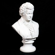 Mozart Bust Medium 17in. High - Fiberglass Resin - Outdoor Statue Mozart Bust Medium 17in. High - Fiberglass Resin - Outdoor Statue