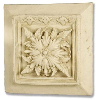 Seville Leaf Plaque 13in. Fiberglass Outdoor Wall Mount Statue -  - F00170B