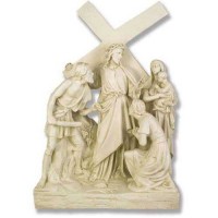 Jesus Meets Women/Jerusalem Station #8 Lightweight Fiberglass Resin Outdoor Statue