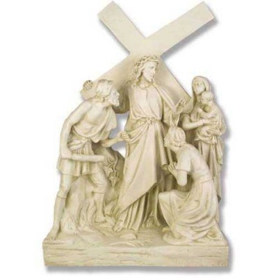 Jesus Meets Women/Jerusalem Station #8 Fiberglass Outdoor Statue -  - F7748