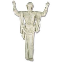 Rising Christ Wall Hanging 67in. Lightweight Fiberglass Resin In/Outdoor Statue