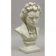 Beethoven Bust With Shirt 26in. - Fiberglass Resin - Outdoor Statue