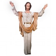 Rising Christ Wall Hanging 7in. - Lightweight Fiberglass Resin - Outdoor Statue