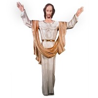 Rising Christ Wall Hanging 7in. - Lightweight Fiberglass Resin - Outdoor Statue
