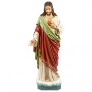 SACRED HEART 5'2" - Lightweight Fiberglass Resin Indoor/Outdoor Church Statuary
