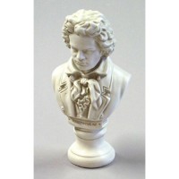 Beethoven Bust Sm 12in. Fiberglass Resin Indoor/Outdoor Garden