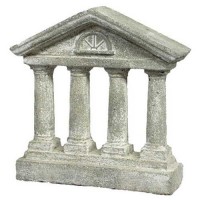 Roman Home Four Column 10in. - Fiberglass Resin - Outdoor Statue