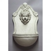 Perche Cherub Wall Fountain Fiberglass Resin Outdoor Wall Mount Statue