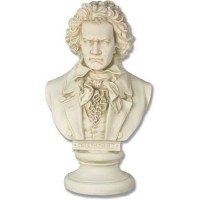 Beethoven Bust - 21in. - Fiberglass Resin - Indoor/Outdoor Statue