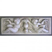 Angels With Urn Relief Fiberglass Resin Indoor/Outdoor Garden Statue