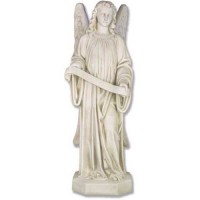 Banner Angel Right 48in. - Lightweight Fiberglass Resin - Indoor/Outdoor Statue