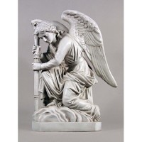 Bergama Angel - Right - Lightweight Fiberglass Resin - Indoor/Outdoor Statue
