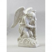 Bergama Angel - Left 35in. - Lightweight Fiberglass Resin - Indoor/Outdoor Statue Bergama Angel - Left 35in. - Lightweight Fiberglass Resin - Indoor/Outdoor Statue