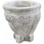 Grape Round Urn 14in. Fiberglass Resin Indoor/Outdoor Garden / Patio