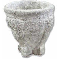 Grape Round Urn 14in. Fiberglass Resin Indoor/Outdoor Garden / Patio