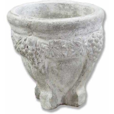 Grape Round Urn 14in. Fiberglass Indoor/Outdoor Garden -  - F102