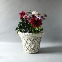 Lattice Pot Small 10" Fiberglass Resin Indoor/Outdoor Garden / Patio Statue