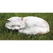 Fat Cat 11in. Wide - Fiberglass Resin - Indoor/Outdoor Garden Statue