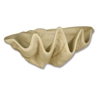 Large Clamshell Flower Pot/Planter Holder/Dish 9in. Fiberglass Resin Indoor/Outdoor Garden Statue