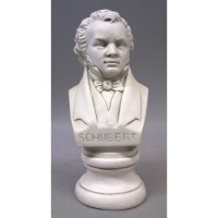 Franz Peter Schubert Bust Sm Fiberglass Resin Indoor/Outdoor Garden