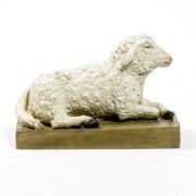 Sheep On Base 8" H Nativity 1.2 - Fiberglass Resin Indoor/Outdoor Statue